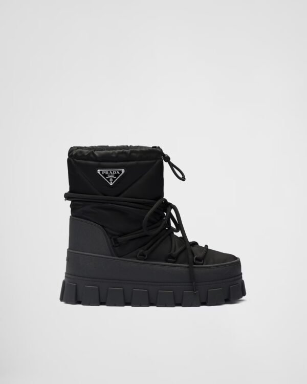 Nylon gabardine après-ski boots