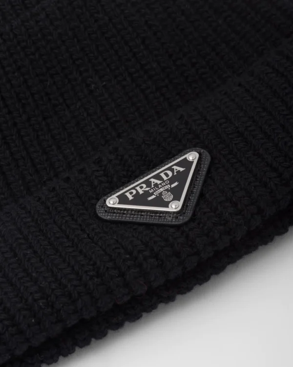 Wool and cashmere beanie