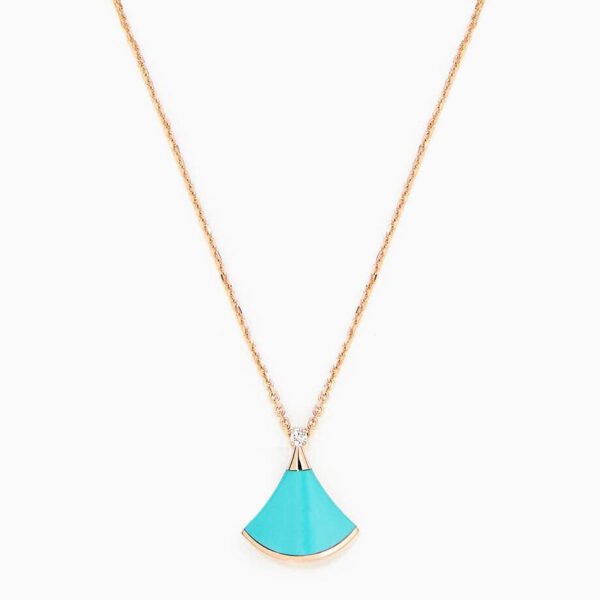 DREAM NECKLACE TURQUOISE ROSE GOLD