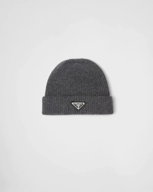 Wool and cashmere beanie