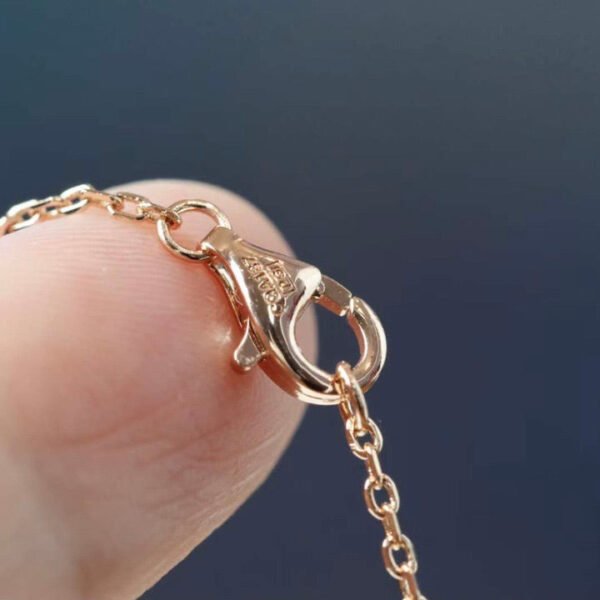 LOVE NECKLACE ROSE GOLD AND SILVER DIAMOND