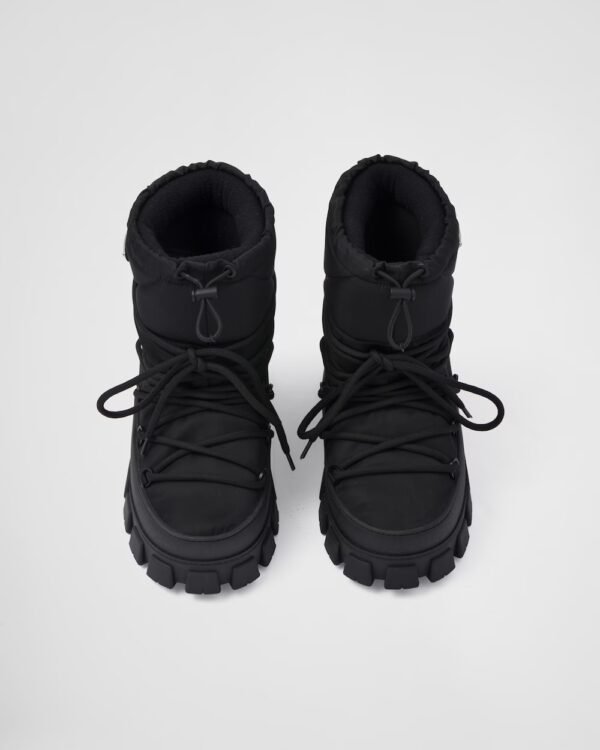 Nylon gabardine après-ski boots
