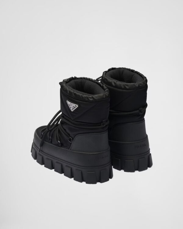 Nylon gabardine après-ski boots
