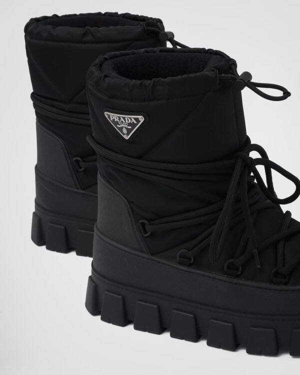 Nylon gabardine après-ski boots