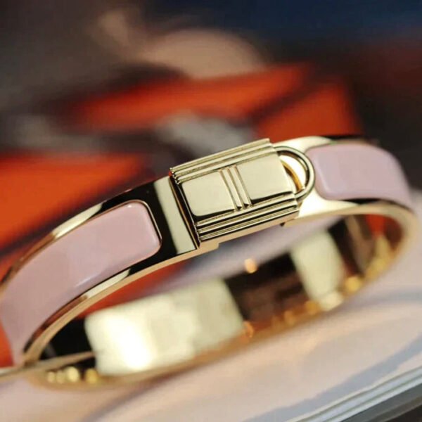 H LOCK PINK  BRACELET 12MM
