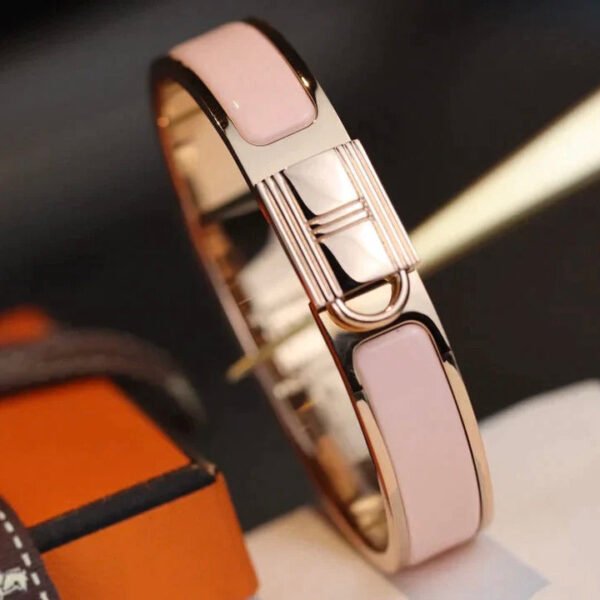 H LOCK PINK  BRACELET 12MM