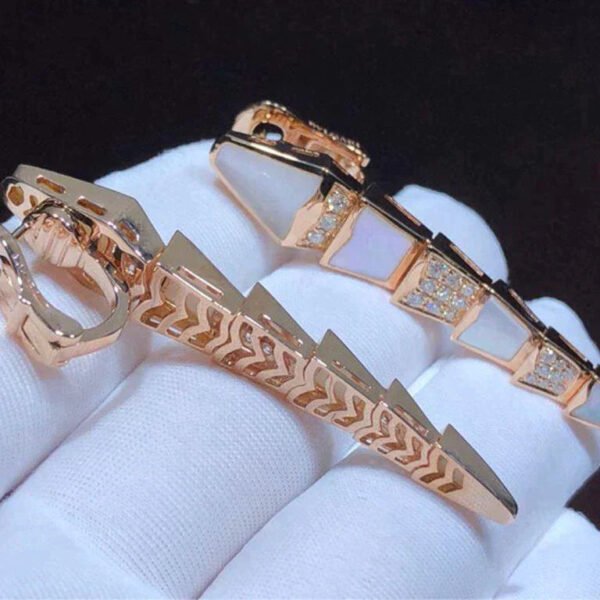 SERPENTI MOP ROSE GOLD DIAMOND EARRINGS