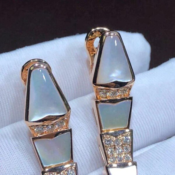 SERPENTI MOP ROSE GOLD DIAMOND EARRINGS