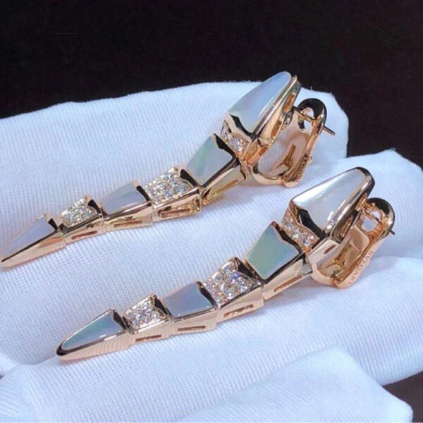 SERPENTI MOP ROSE GOLD DIAMOND EARRINGS