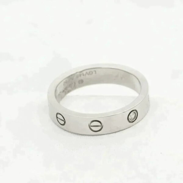 LOVE RING 4MM 1 DIAMOND SILVER