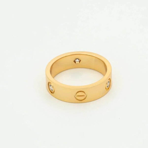 LOVE RING 5.5MM 3 DIAMONDS ROSE GOLD