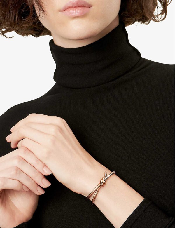 KNOT DOUBLE ROW GOLD BRACELET
