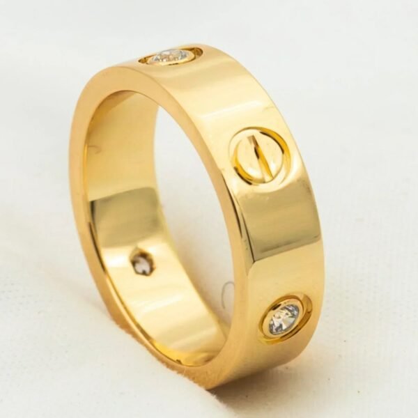 LOVE RING 5.5MM 3 DIAMONDS ROSE GOLD