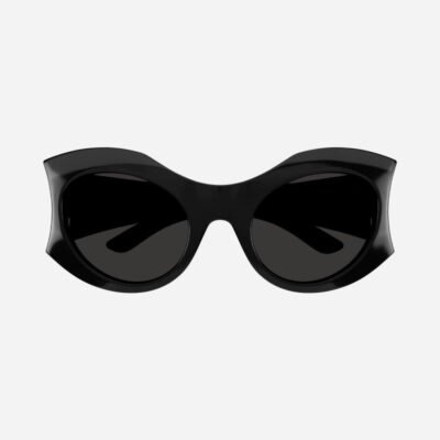 Balenciaga hourglass round sunglasses in black - Lux Studios