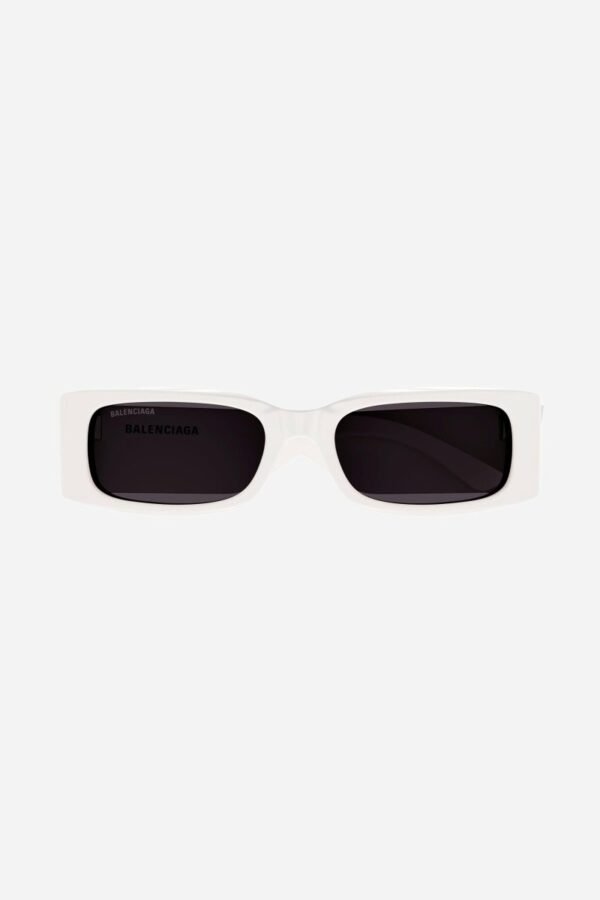 Balenciaga MAX rectangular flat sunglasses in white - Lux Studios