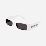 Balenciaga MAX rectangular flat sunglasses in white - Lux Studios