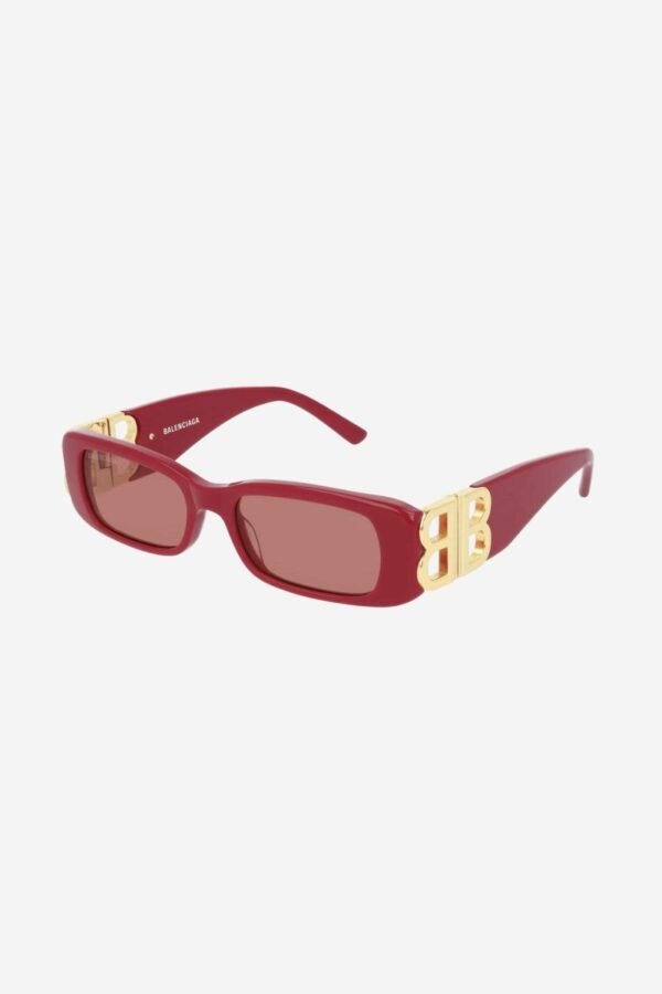 Balenciaga micro red sunglasses featuring BB logo - Lux Studios