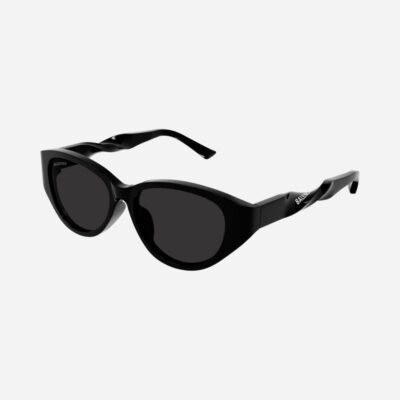 Balenciaga oval twisted black sunglasses - Lux Studios