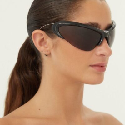 Balenciaga wire CAT black sunglasses - Lux Studios