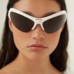 Balenciaga wire CAT white sunglasses - Lux Studios