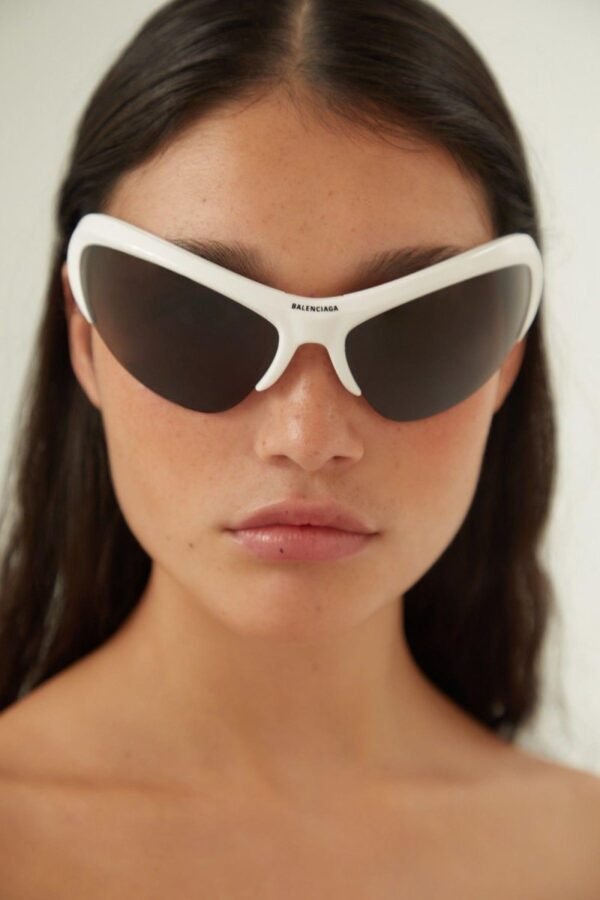 Balenciaga wire CAT white sunglasses - Lux Studios