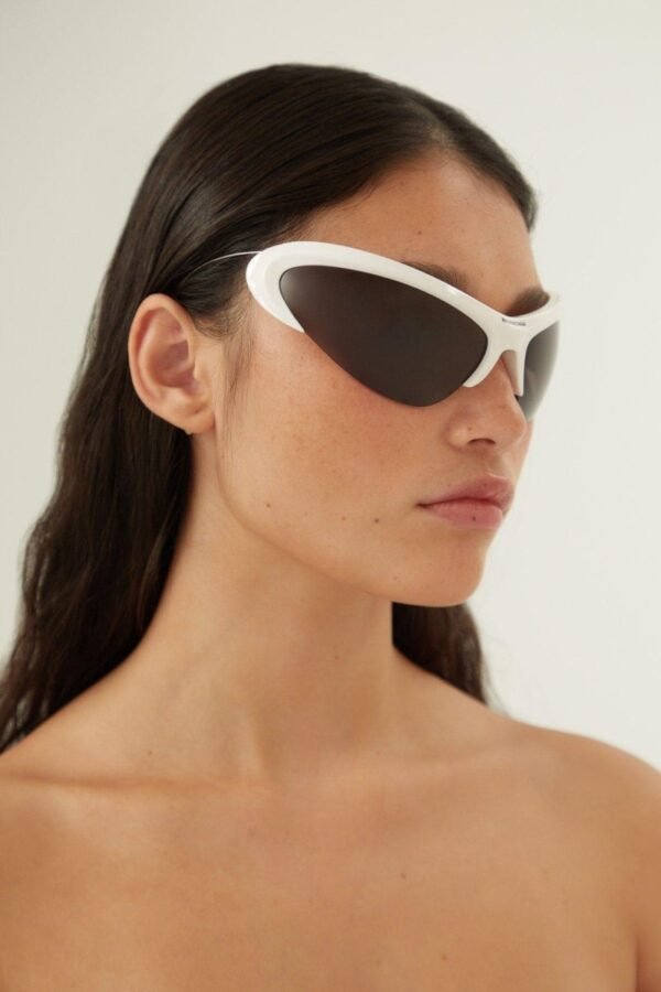Balenciaga wire CAT white sunglasses - Lux Studios