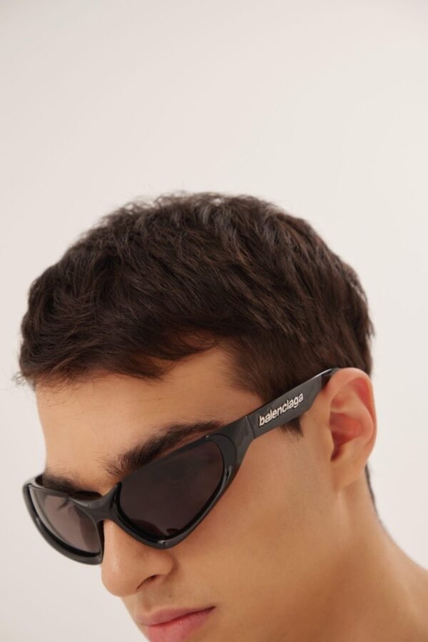Balenciaga Xpander BB0202s-001 wrap around black sunglasses - Lux Studios