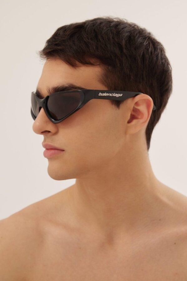 Balenciaga Xpander BB0202s-001 wrap around black sunglasses - Lux Studios