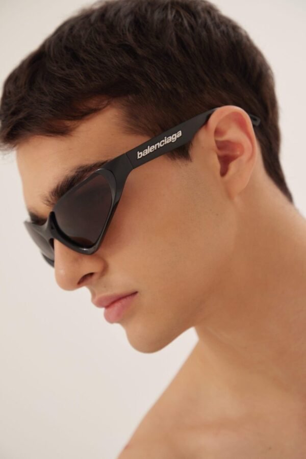 Balenciaga Xpander BB0202s-001 wrap around black sunglasses - Lux Studios