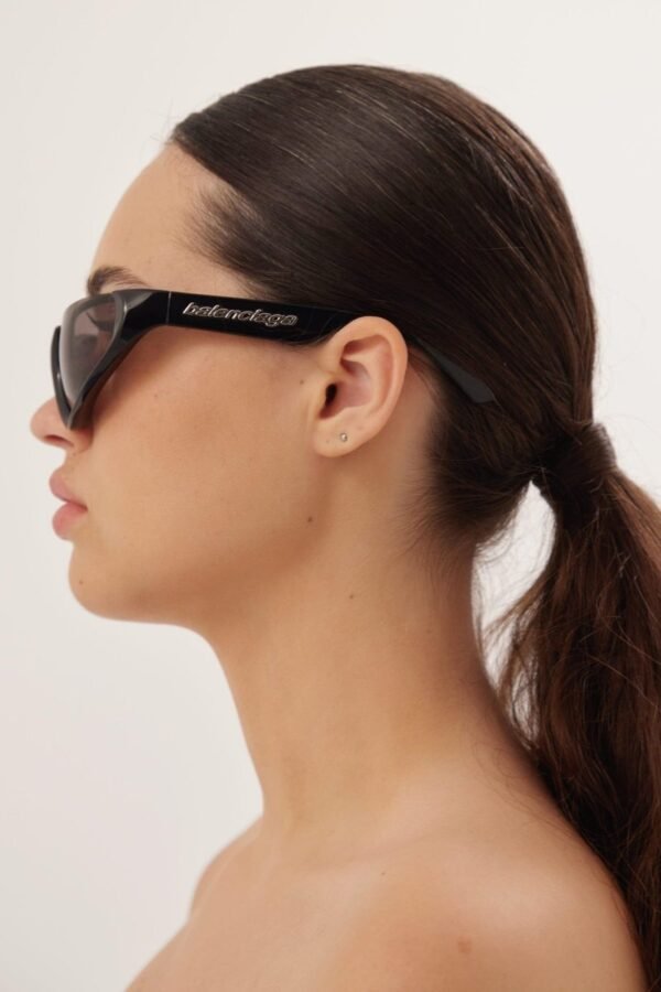 Balenciaga Xpander BB0202s-001 wrap around black sunglasses - Lux Studios