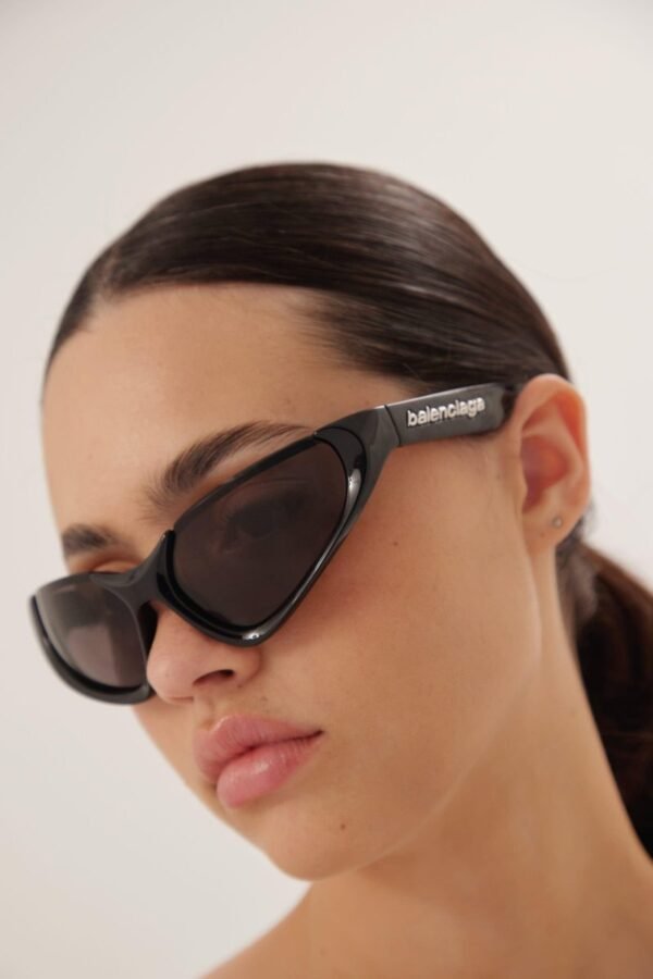 Balenciaga Xpander BB0202s-001 wrap around black sunglasses - Lux Studios