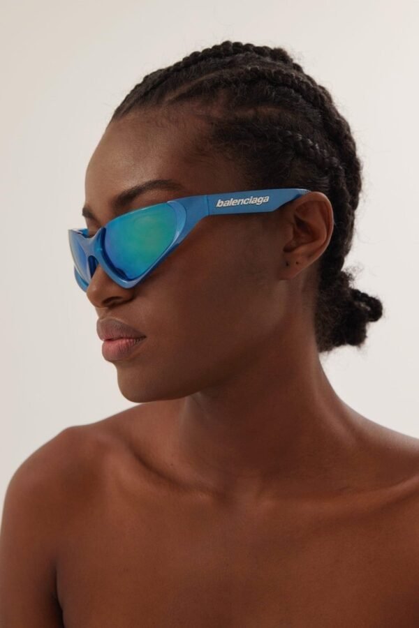 Balenciaga Xpander blue BB0202s-003 wrap around sunglasses - Lux Studios