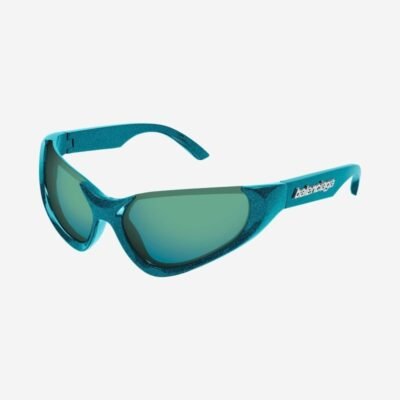 Balenciaga Xpander blue BB0202s-003 wrap around sunglasses - Lux Studios