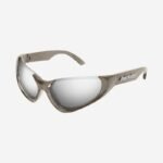 Balenciaga Xpander silver BB0202s-002 wrap around sunglasses - Lux Studios