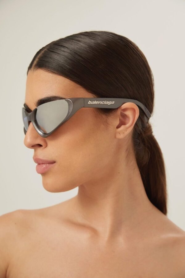 Balenciaga Xpander silver BB0202s-002 wrap around sunglasses - Lux Studios