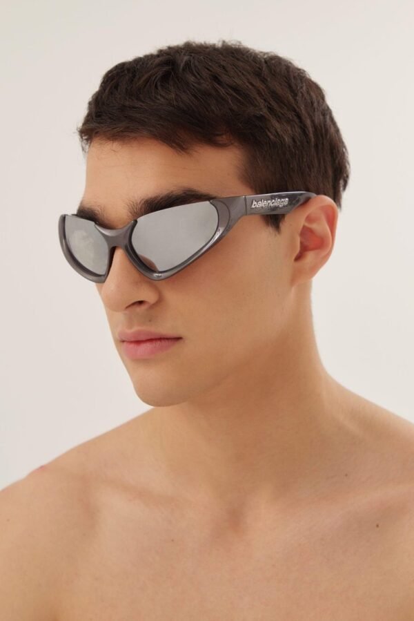 Balenciaga Xpander silver BB0202s-002 wrap around sunglasses - Lux Studios