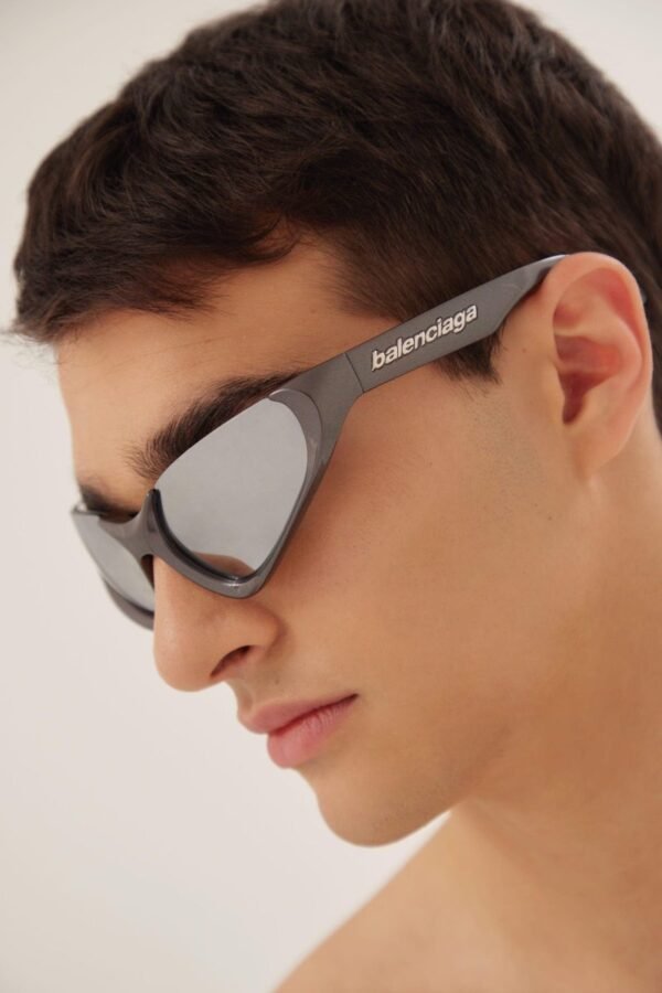 Balenciaga Xpander silver BB0202s-002 wrap around sunglasses - Lux Studios