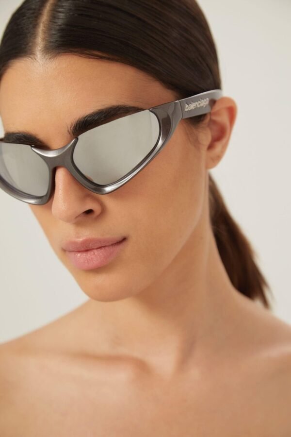 Balenciaga Xpander silver BB0202s-002 wrap around sunglasses - Lux Studios