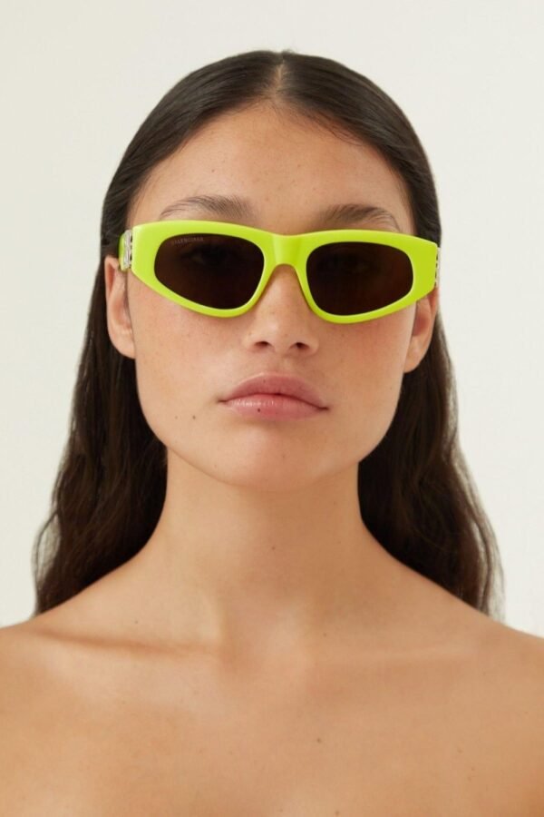 Balenciaga yellow cat-eye BB sunglasses - Lux Studios