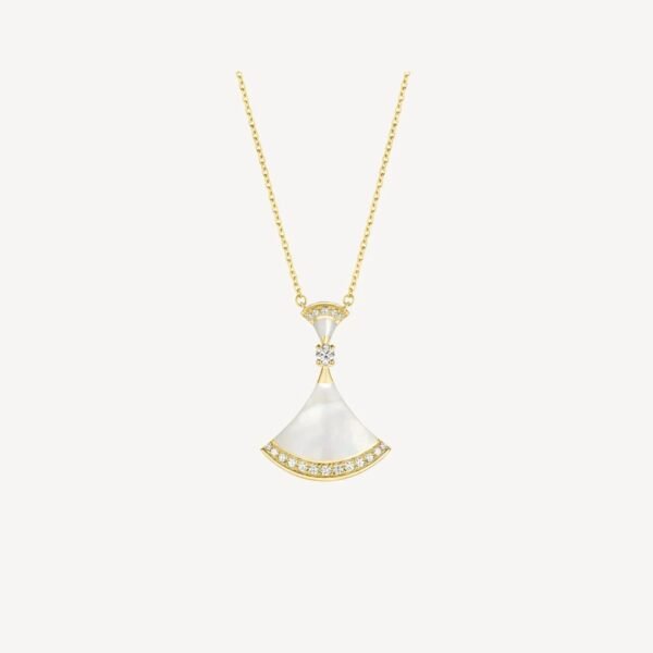 DREAM NECKLACE MOP GOLD DIAMOND