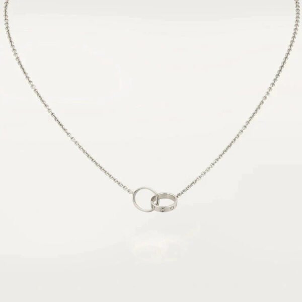 LOVE NECKLACE ROSE GOLD AND SILVER