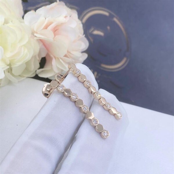 BEE LOVE ROSE GOLD DIAMOND LONG EARRINGS