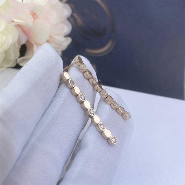 BEE LOVE ROSE GOLD DIAMOND LONG EARRINGS