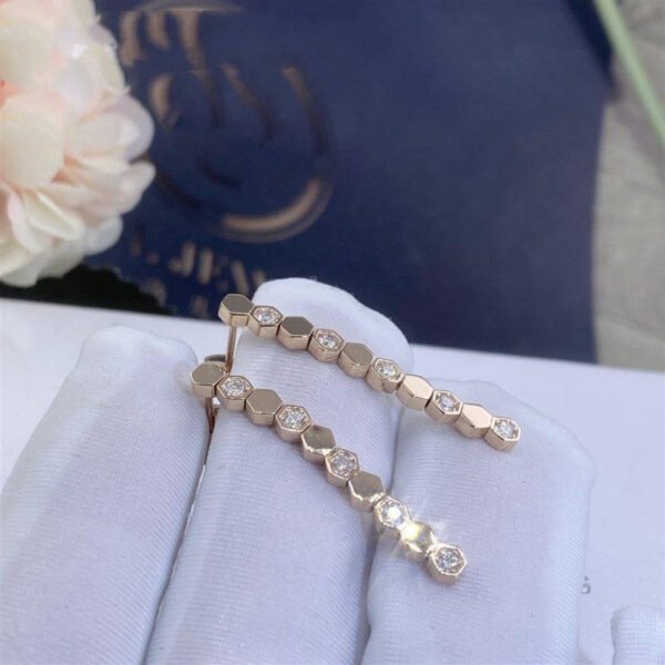 BEE LOVE ROSE GOLD DIAMOND LONG EARRINGS