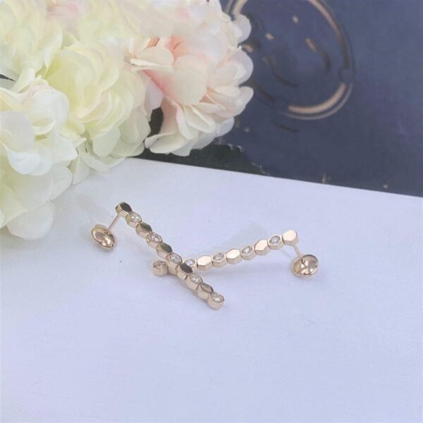 BEE LOVE ROSE GOLD DIAMOND LONG EARRINGS