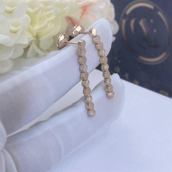 BEE LOVE ROSE GOLD DIAMOND LONG EARRINGS