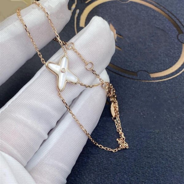 JEUX BRACELET WHITE MOP ROSE GOLD 1 DIAMOND