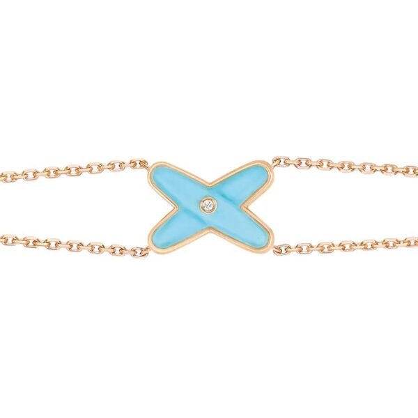 JEUX BRACELET TURQUOISE ROSE GOLD 1 DIAMOND