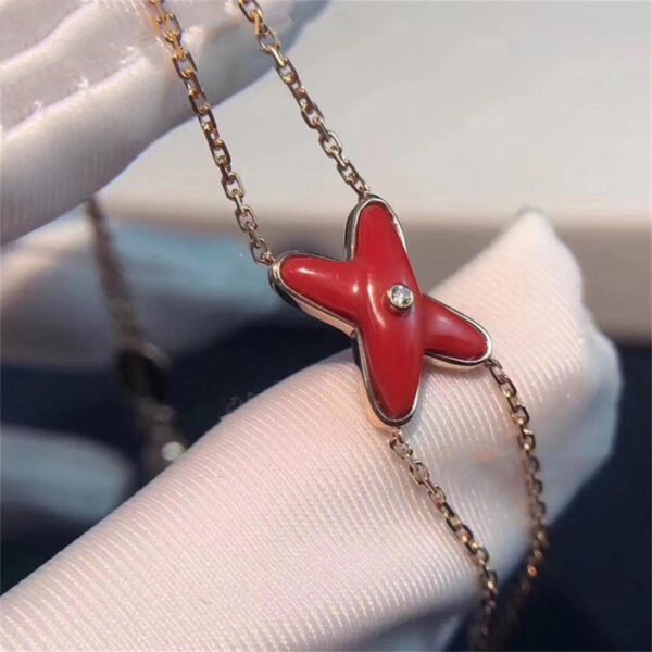 JEUX BRACELET CARNELIAN ROSE GOLD 1 DIAMOND