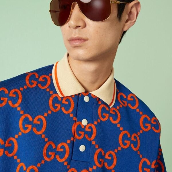 GG cotton jacquard polo T-shirt - Lux Studios